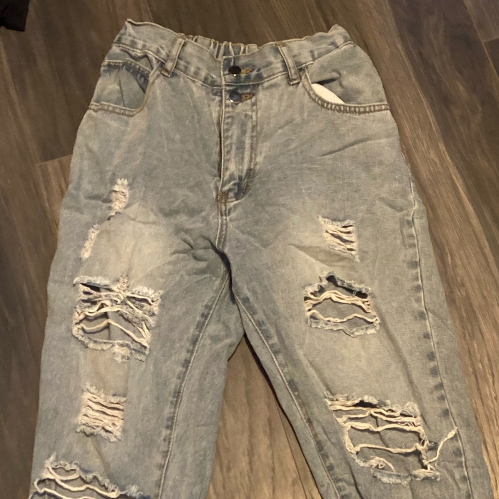 Ripped Distressed Mom Jeans